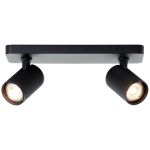 Brilliant Marty Deckenleuchte Aluminium Sandig Schwarz 10W 700lm - 830 Warmweiß | Inkl. 2x GU10