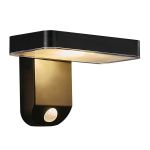Nordlux Solar Wandleuchte Rica Quadrat Schwarz 4.5W 450lm - 830 Warmweiß | Bewegungs- und Lichtsensor