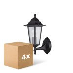 Mehrfachpackung 4x D'Lite Wandleuchte Helora Schwarz | IP44 - Geeignet für 1x E27