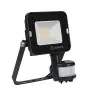 Ledvance LED-Scheinwerfer Kompakt Schwarz 10W 1000lm 100D - 840 Kaltweiß | IP65 - Symmetrisch - Bewegungs- und Lichtsensor
