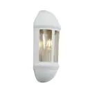 Ansell LED-Wandleuchte Latina Halblaterne Weiß - Geeignet für E27 bis zu 42W | IP65