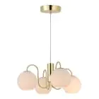 Nordlux Franca Pendelleuchte 4-Spot Metall und Glas Kupfer | Geeignet für 4x E14