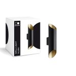 D'Lite Applique Murale Nura Aluminium Noir Up & Down 7W 250lm - 830 Blanc Chaud | IP44
