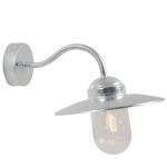 Nordlux Luxembourg Applique Murale Acier et Verre Gris - Zone côtière | IP54 - Convient pour E27