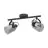 Eglo Plafonnier Berregas Acier Noir Chrome | IP20 - Convient pour 2x E27 