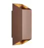 Nordlux Nico Applique Murale Aluminium Rouille Up & Down | IP54 - Convient pour 2x GU10