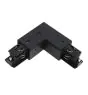 Connecteur triphasé d'angle Terre interne 90D - Noir