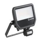 Ledvance Projecteur LED Aluminium Noir 41W 5500lm 100D - 830 Blanc Chaud | IP65 - Détecteur De Mouvement Et De Lumière - Symétrique