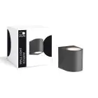D'Lite Applique Murale Vossem Aluminium Noir | IP54 - Convient Pour 1x GU10